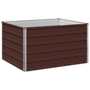 vidaXL Emelt kert ágyás Barna 100 x 80 x 55 cm hidegen hengerelt acél