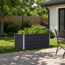 vidaXL Emelt kert ágyás Antracitszürke 100 x 80 x 55 cm