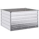 vidaXL Emelt kert ágyás Ezüst 100 x 80 x 55 cm horganyzott