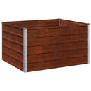vidaXL Emelt kert ágyás Rozsdás 100 x 80 x 55 cm karton