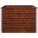 vidaXL Emelt kert ágyás Rozsdás 100 x 80 x 55 cm karton