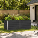 vidaXL Emelt kert ágyás Antracitszürke 160 x 80 x 55 cm