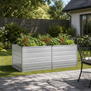 vidaXL Emelt kert ágyás Ezüst 160 x 80 x 55 cm horganyzott