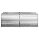 vidaXL Emelt kert ágyás Ezüst 160 x 80 x 55 cm horganyzott