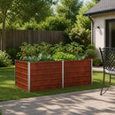 vidaXL Emelt kert ágyás Rozsdás 160 x 80 x 55 cm karton