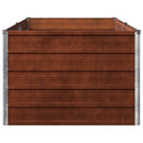 vidaXL Emelt kert ágyás Rozsdás 160 x 80 x 55 cm karton