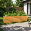 vidaXL Emelt kert ágyás Természetes 240 x 80 x 55 cm