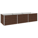 vidaXL Emelt kert ágyás Fekete 240 x 80 x 55 cm hidegen hengerelt acél