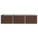 vidaXL Emelt kert ágyás Fekete 240 x 80 x 55 cm hidegen hengerelt acél