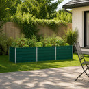 vidaXL Emelt kert ágyás Zöld 240 x 80 x 55 cm hidegen hengerelt acél