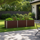 vidaXL Emelt kert ágyás Barna 240 x 80 x 55 cm hidegen hengerelt acél