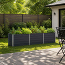 vidaXL Emelt kert ágyás Antracitszürke 240 x 80 x 55 cm