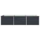vidaXL Emelt kert ágyás Antracitszürke 240 x 80 x 55 cm