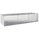 vidaXL Emelt kert ágyás Ezüst 240 x 80 x 55 cm horganyzott