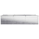 vidaXL Emelt kert ágyás Ezüst 240 x 80 x 55 cm horganyzott