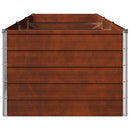 vidaXL Emelt kert ágyás Rozsdás 240 x 80 x 55 cm karton