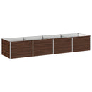 vidaXL Emelt kert ágyás Fekete 320 x 80 x 55 cm hidegen hengerelt acél
