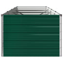 vidaXL Emelt kert ágyás Zöld 320 x 80 x 55 cm hidegen hengerelt acél