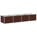 vidaXL Emelt kert ágyás Barna 320 x 80 x 55 cm hidegen hengerelt acél