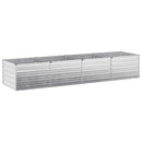 vidaXL Emelt kert ágyás Ezüst 320 x 80 x 55 cm horganyzott
