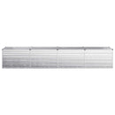 vidaXL Emelt kert ágyás Ezüst 320 x 80 x 55 cm horganyzott