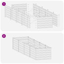 vidaXL Emelt kert ágyás Rozsdás 320 x 80 x 55 cm karton