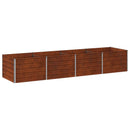 vidaXL Emelt kert ágyás Rozsdás 320 x 80 x 55 cm karton