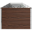 vidaXL Emelt kert ágyás Fekete 400 x 80 x 55 cm hidegen hengerelt acél