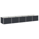 vidaXL Emelt kert ágyás Antracitszürke 400 x 80 x 55 cm