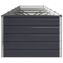 vidaXL Emelt kert ágyás Antracitszürke 400 x 80 x 55 cm
