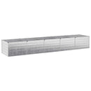vidaXL Emelt kert ágyás Ezüst 400 x 80 x 55 cm horganyzott