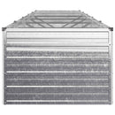 vidaXL Emelt kert ágyás Ezüst 400 x 80 x 55 cm horganyzott