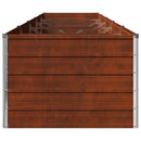 vidaXL Emelt kert ágyás Rozsdás 400 x 80 x 55 cm karton