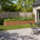 vidaXL Emelt kert ágyás Fa barna 480 x 80 x 55 cm