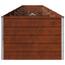 vidaXL Emelt kert ágyás Rozsdás 480 x 80 x 55 cm karton