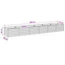 vidaXL Emelt kert ágyás Pasztell Zöld 480 x 80 x 55 cm