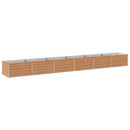 vidaXL Emelt kert ágyás Fa barna 600 x 80 x 55 cm