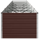 vidaXL Emelt kert ágyás Barna 600 x 80 x 55 cm hidegen hengerelt acél