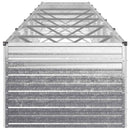 vidaXL Emelt kert ágyás Ezüst 600 x 80 x 55 cm horganyzott