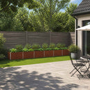 vidaXL Emelt kert ágyás Időjárásálló Acél 600 x 80 x 55 cm