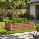 vidaXL Emelt kert ágyás Fa barna 100 x 80 x 24 cm