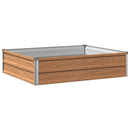 vidaXL Emelt kert ágyás Fa barna 100 x 80 x 24 cm