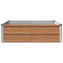 vidaXL Emelt kert ágyás Fa barna 100 x 80 x 24 cm