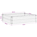 vidaXL Emelt kert ágyás Fa barna 100 x 80 x 24 cm