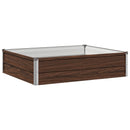 vidaXL Emelt kert ágyás Fekete 100 x 80 x 24 cm hidegen hengerelt acél