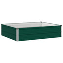 vidaXL Emelt kert ágyás Zöld 100 x 80 x 24 cm hidegen hengerelt acél