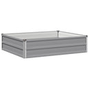 vidaXL Emelt kert ágyás Szürke 100 x 80 x 24 cm hidegen hengerelt acél