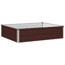 vidaXL Emelt kert ágyás Barna 100 x 80 x 24 cm hidegen hengerelt acél