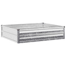 vidaXL Emelt kert ágyás Ezüst 100 x 80 x 24 cm horganyzott