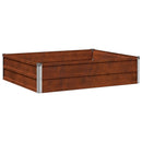 vidaXL Emelt kert ágyás Rozsdás 100 x 80 x 24 cm karton